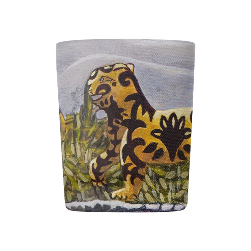 Round Glass Tealight Holder - Tigers in Search