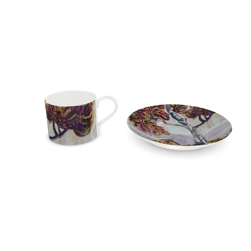 Tea Cup & Saucer - Tigers in Search