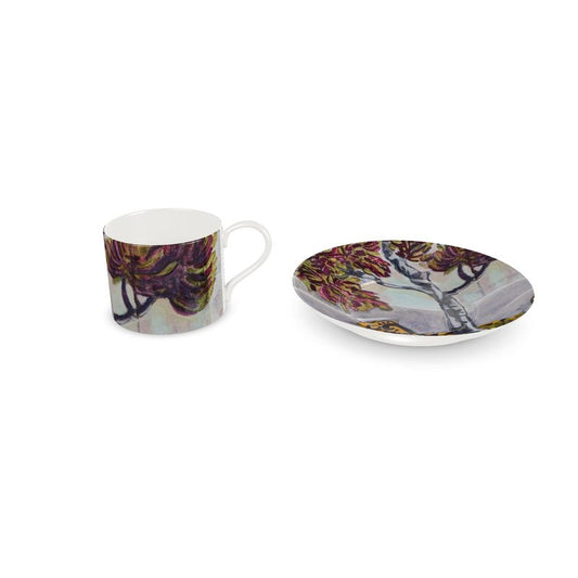 Tea Cup & Saucer - Tigers in Search