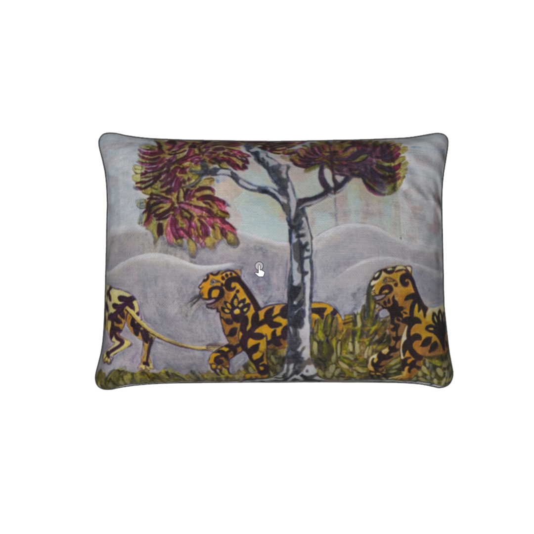 KTH Soft Velvet cushion - Tigers in Search