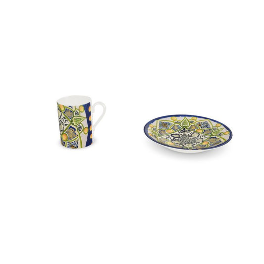 Espresso Cup & Saucer - Triangles and Snakes