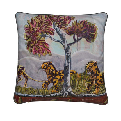 KTH Soft Velvet cushion - Tigers in Search
